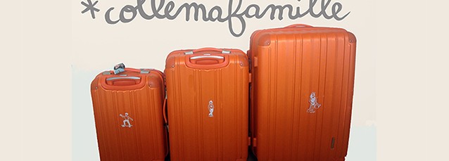 valise avec les stickers Collemafamille